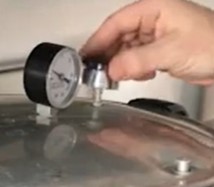 placing knocker on pressure canner